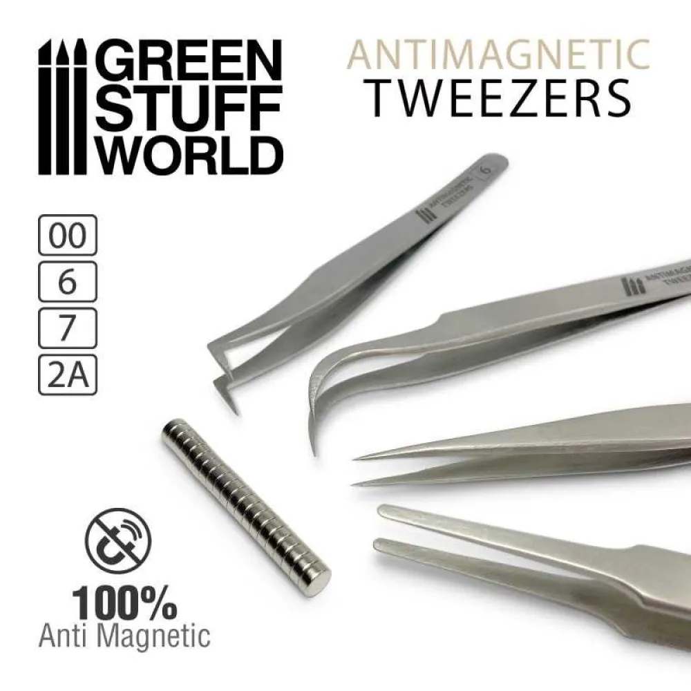 Green Stuff World: Anti-magnetic Tweezers, 4 pcs