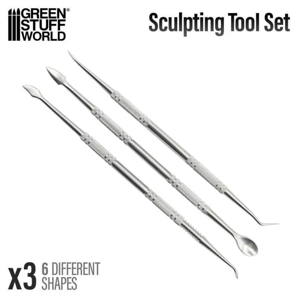 Green Stuff World: Modeling Tools, 3 pcs
