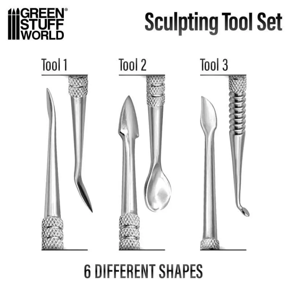 Green Stuff World: Modeling Tools, 3 pcs