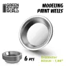 Green Stuff World: Modelling Paint Wells, 6 pcs