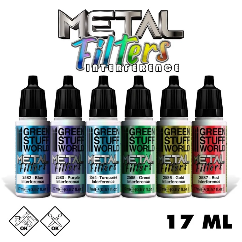 Green Stuff World: Set Metal Filters - Interference Colours