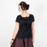 Short-sleeved blouse - black