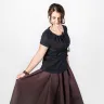 Short-sleeved blouse - black