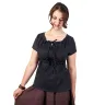 Short-sleeved blouse - black