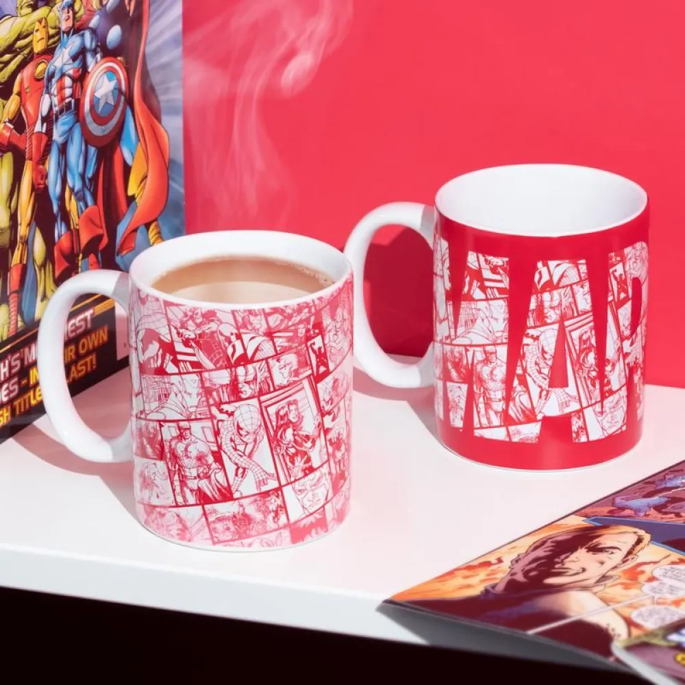 Hrnček Marvel - Logo, meniace sa