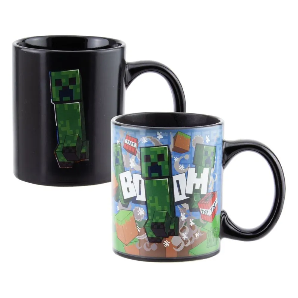Hrnček Minecraft - Creeper, meniaci sa