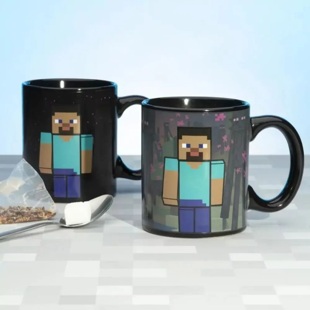 Hrnek Minecraft - Enderman, měnící se - poškozeno