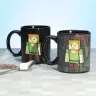 Hrnek Minecraft - Enderman, měnící se - poškozeno