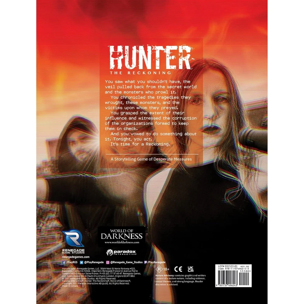 Hunter: The Reckoning 5th Edition Roleplaying Game Core Rulebook