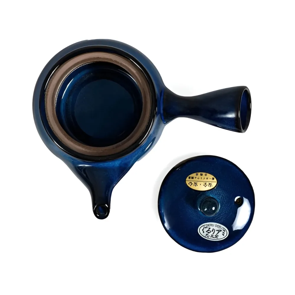 Japanese Kyusu Teapot, blue