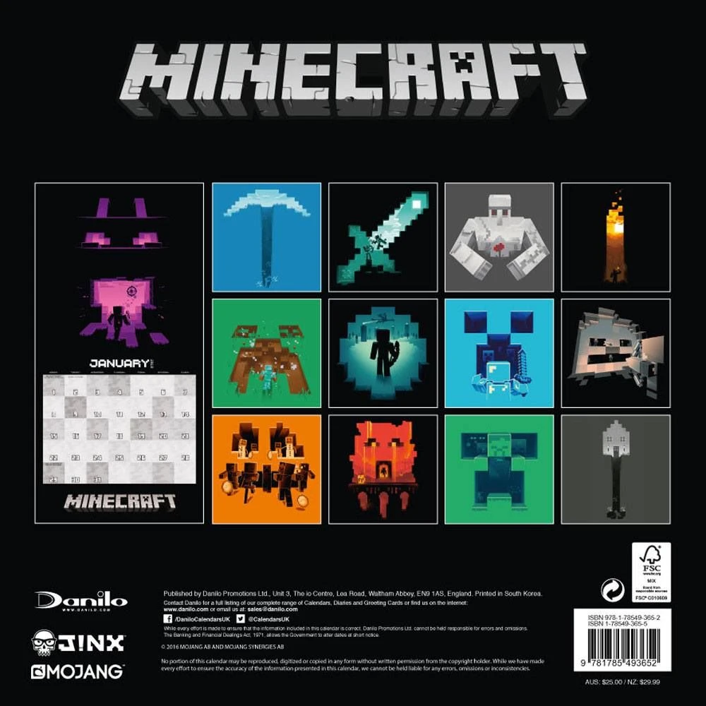 Kalendář Minecraft 2018