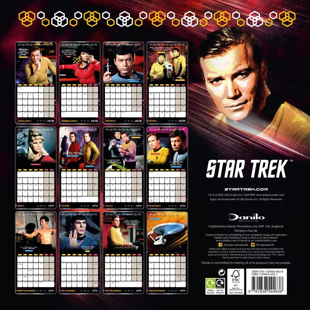 Kalendář Star Trek TOS 2021