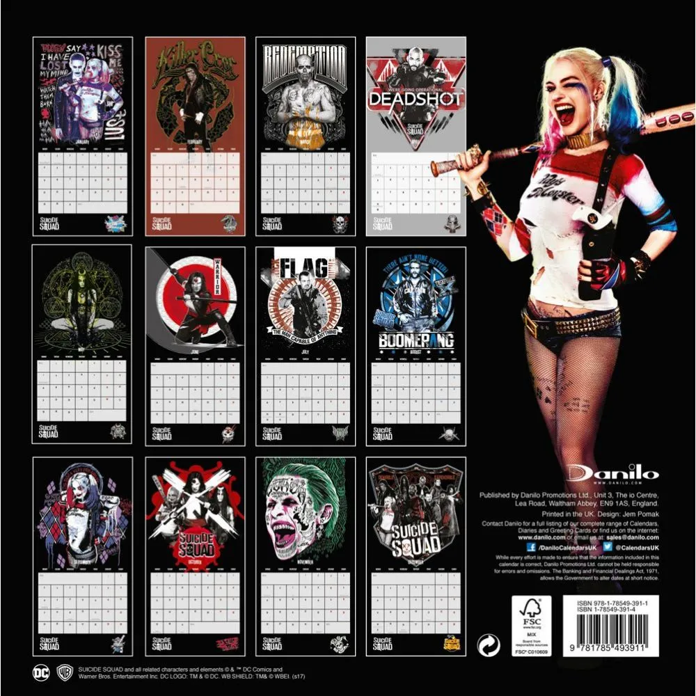 Kalendář Suicide Squad 2018