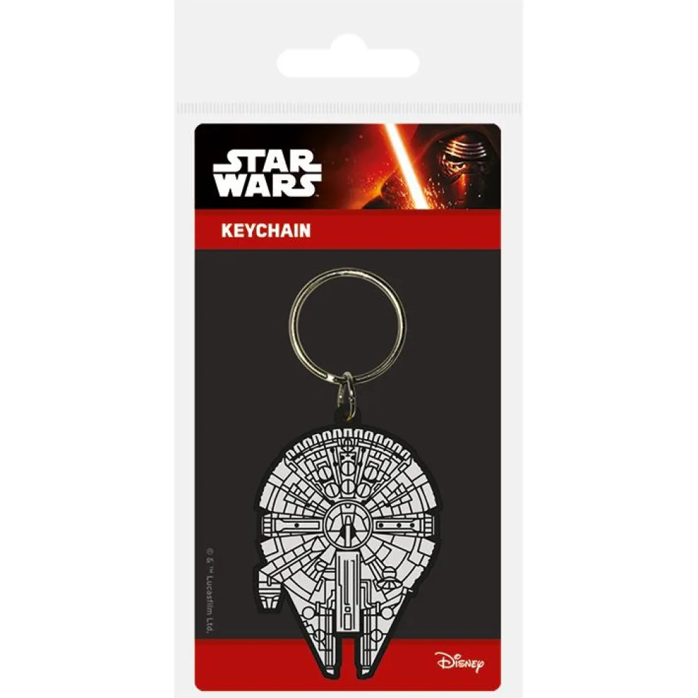 Star Wars Keychain - Millennium Falcon, rubber