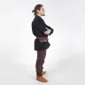 Cotton Musketeer Shirt - Black