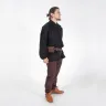 Cotton Musketeer Shirt - Black