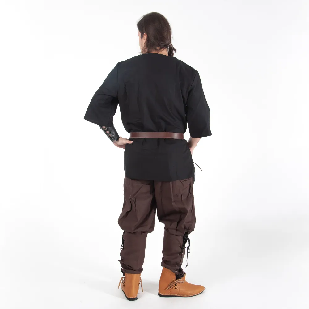 Cotton Medieval Shirt - Black
