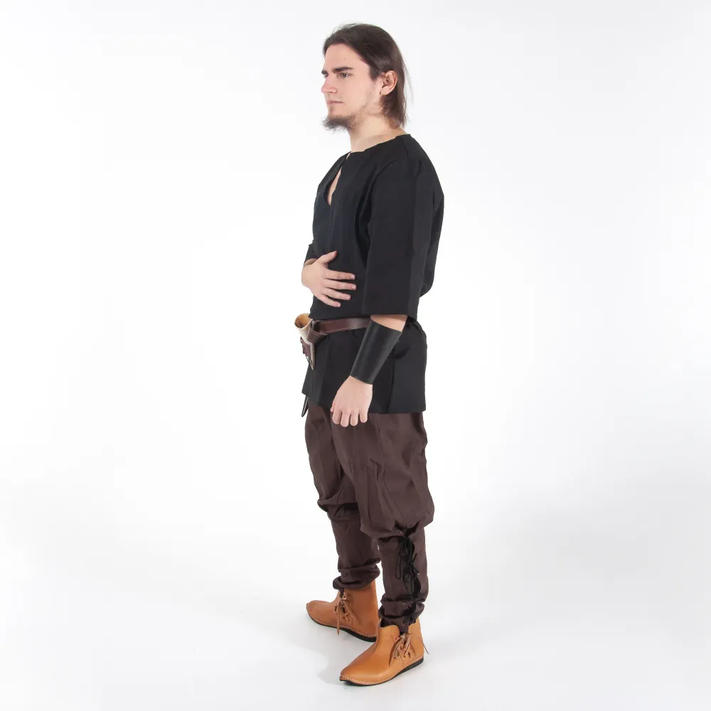Cotton Medieval Shirt - Black