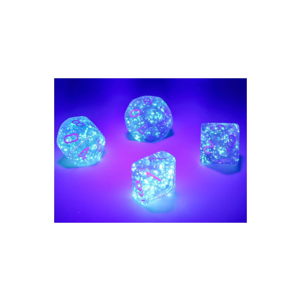 Glow-in-the-dark d10 dice set