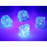 Glow-in-the-dark d10 dice set