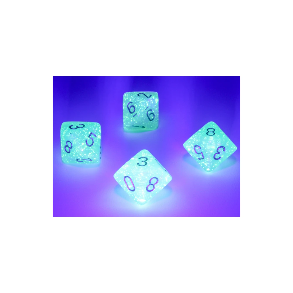 Glow-in-the-dark d10 dice set