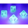 Glow-in-the-dark d10 dice set