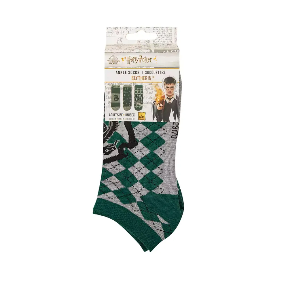 Harry Potter Knöchelsocken - Slytherin (3 Paar)