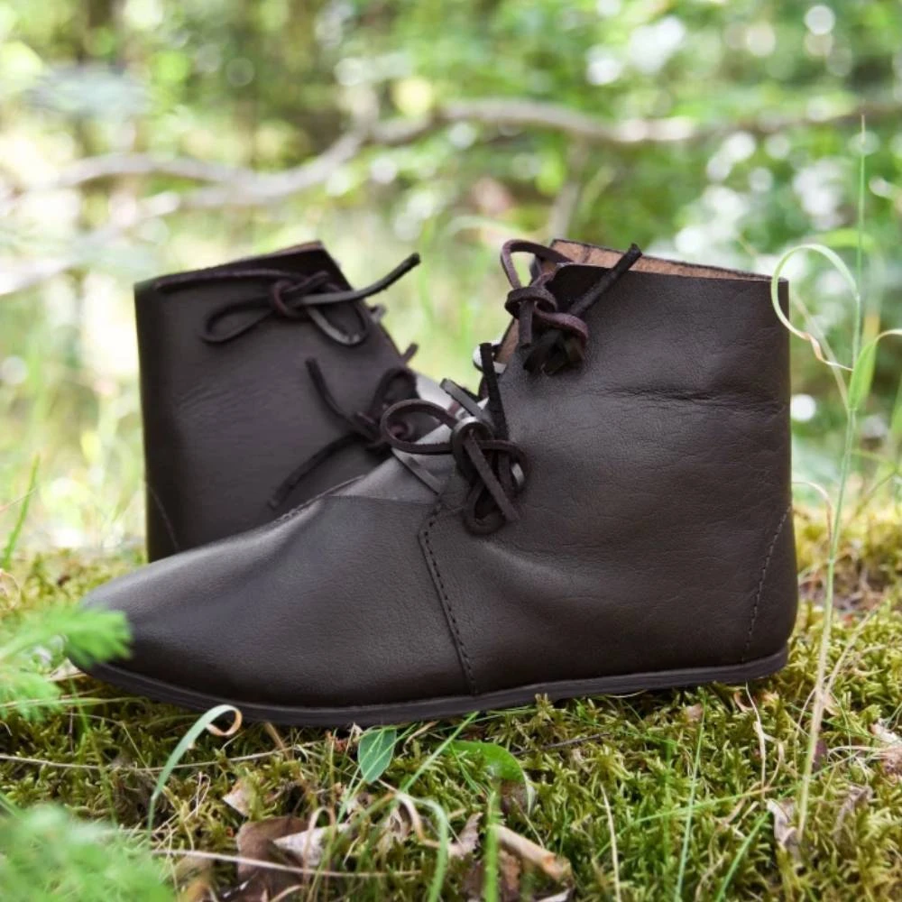 Knöchelhohe Schnürstiefel, dunkelbraun