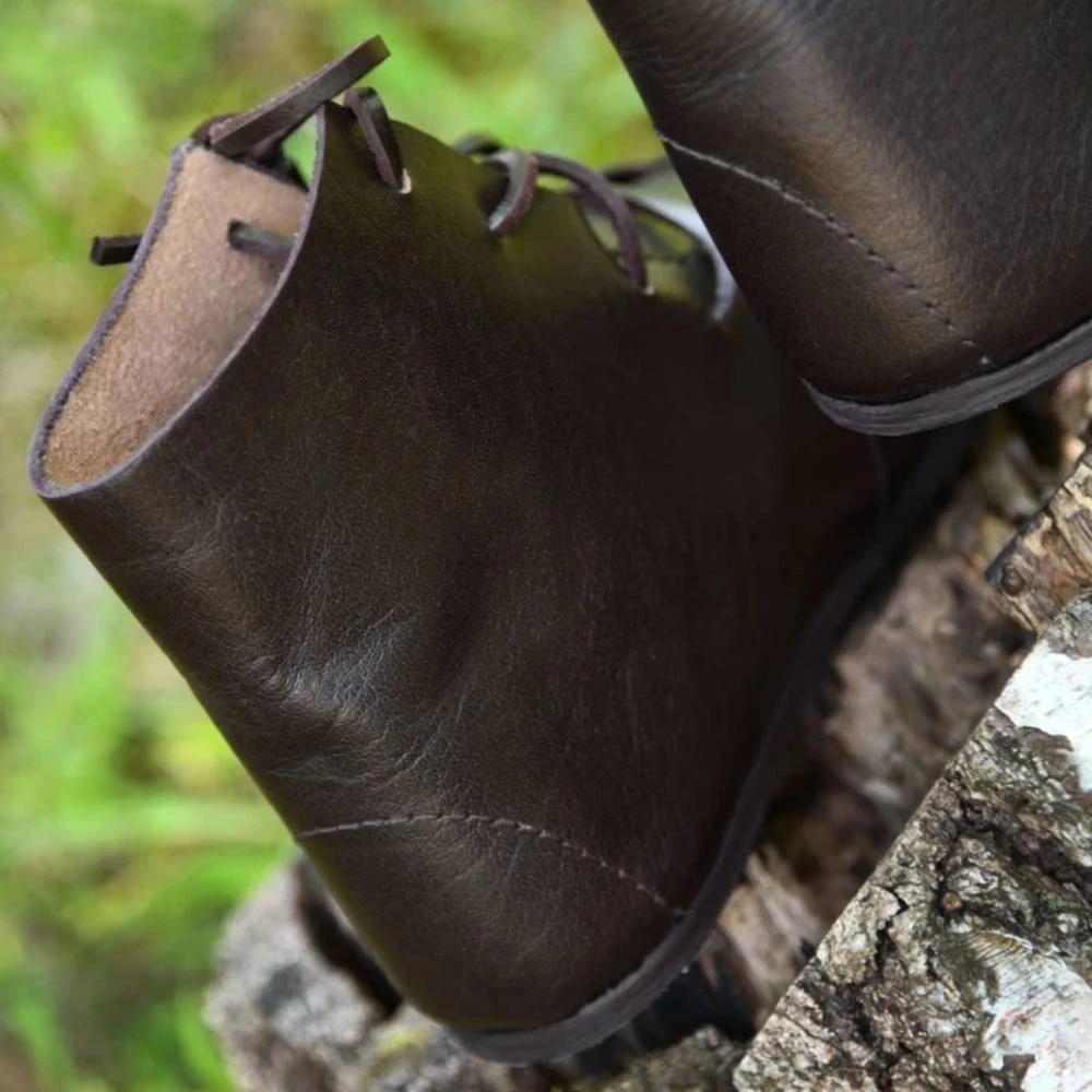 Knöchelhohe Schnürstiefel, dunkelbraun