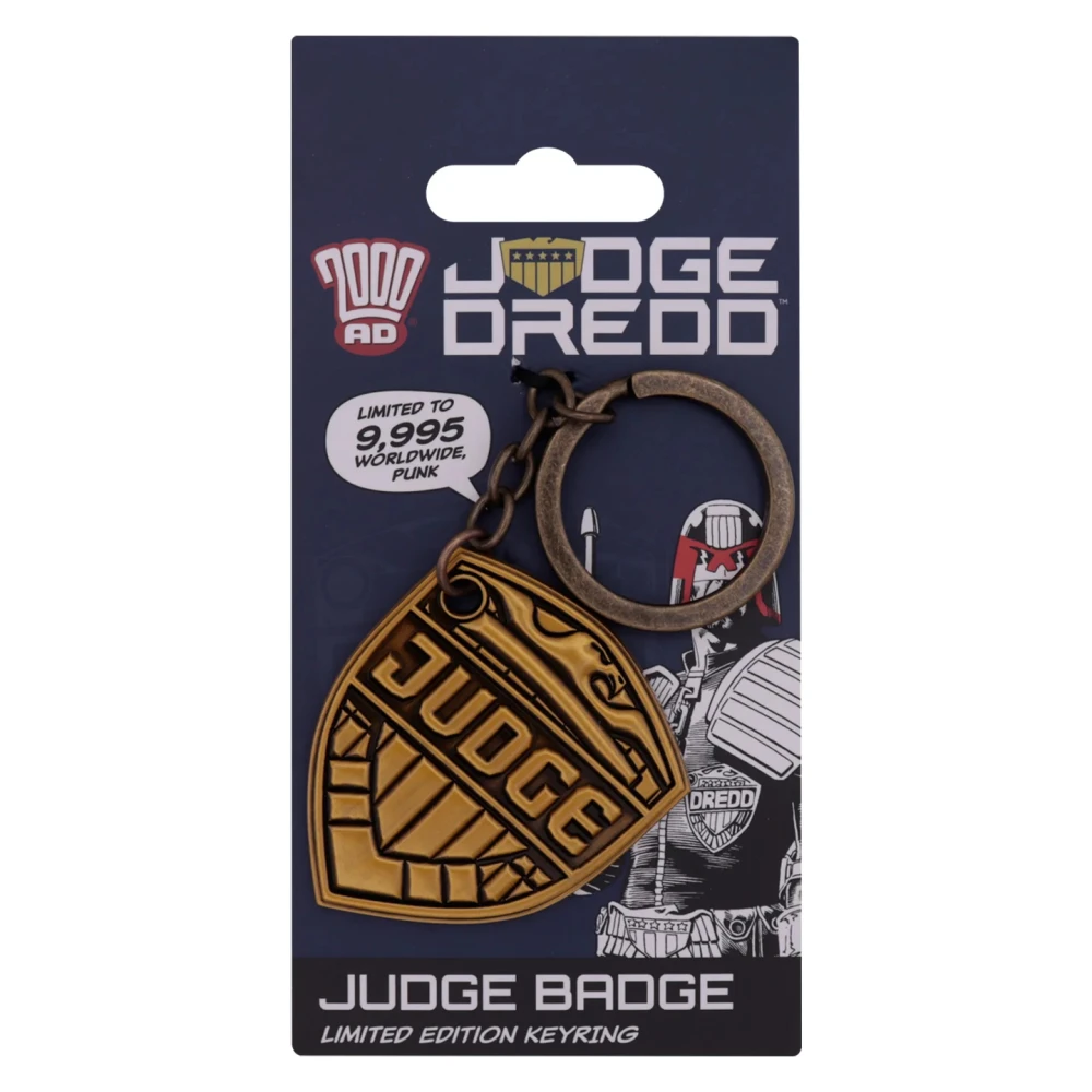 Kovová kľúčenka Sudca Dredd
