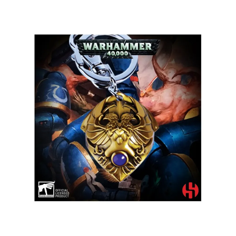 Warhammer Metall-Schlüsselanhänger - Custodian Schulterpanzer