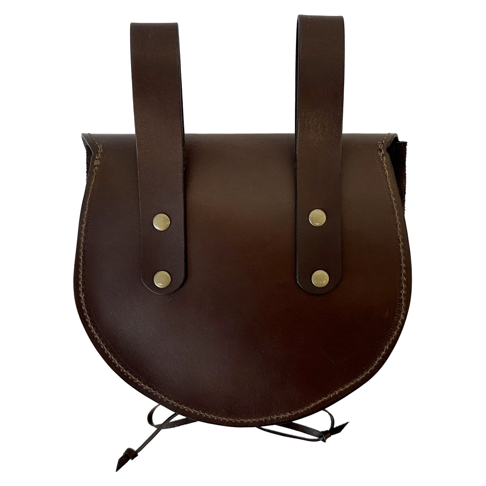 Ledertasche mit Brokatbezug - braun-gelb