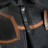 Leather shoulder and neck guard