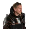 Leather shoulder and neck guard