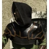 Leather shoulder and neck guard