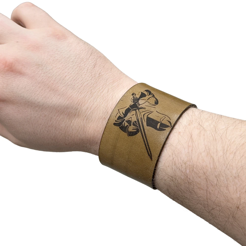 Legacy of Valor Leather Bracelet (4.5 cm)