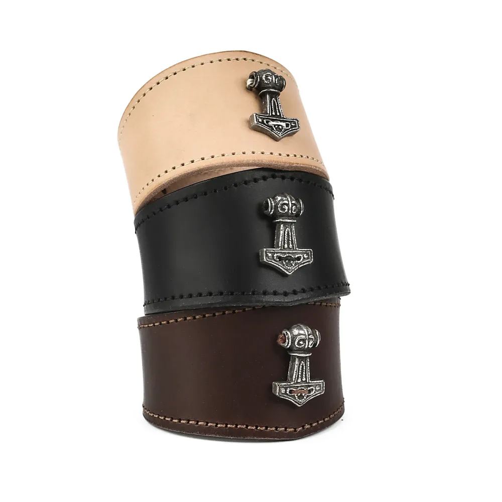 Lederarmband mit Thors Hammer