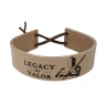 Legacy of Valor leather lace-up bracelet