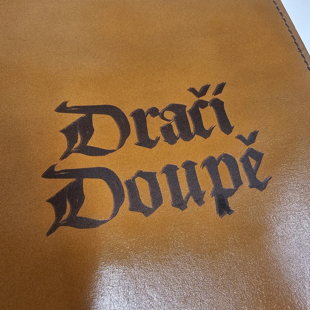 Lederhülle für Dračí doupě II - beschädigt