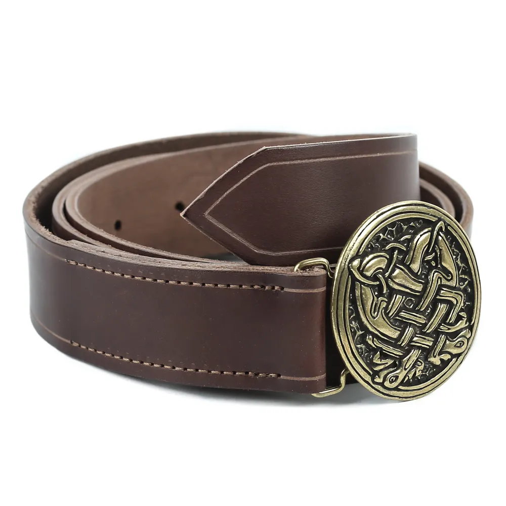 Celtic Hound Leather Belt