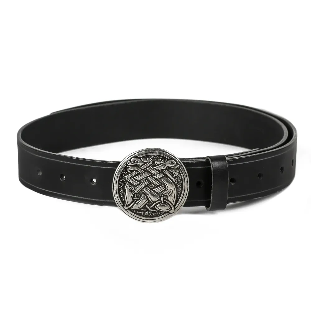 Celtic Hound Leather Belt