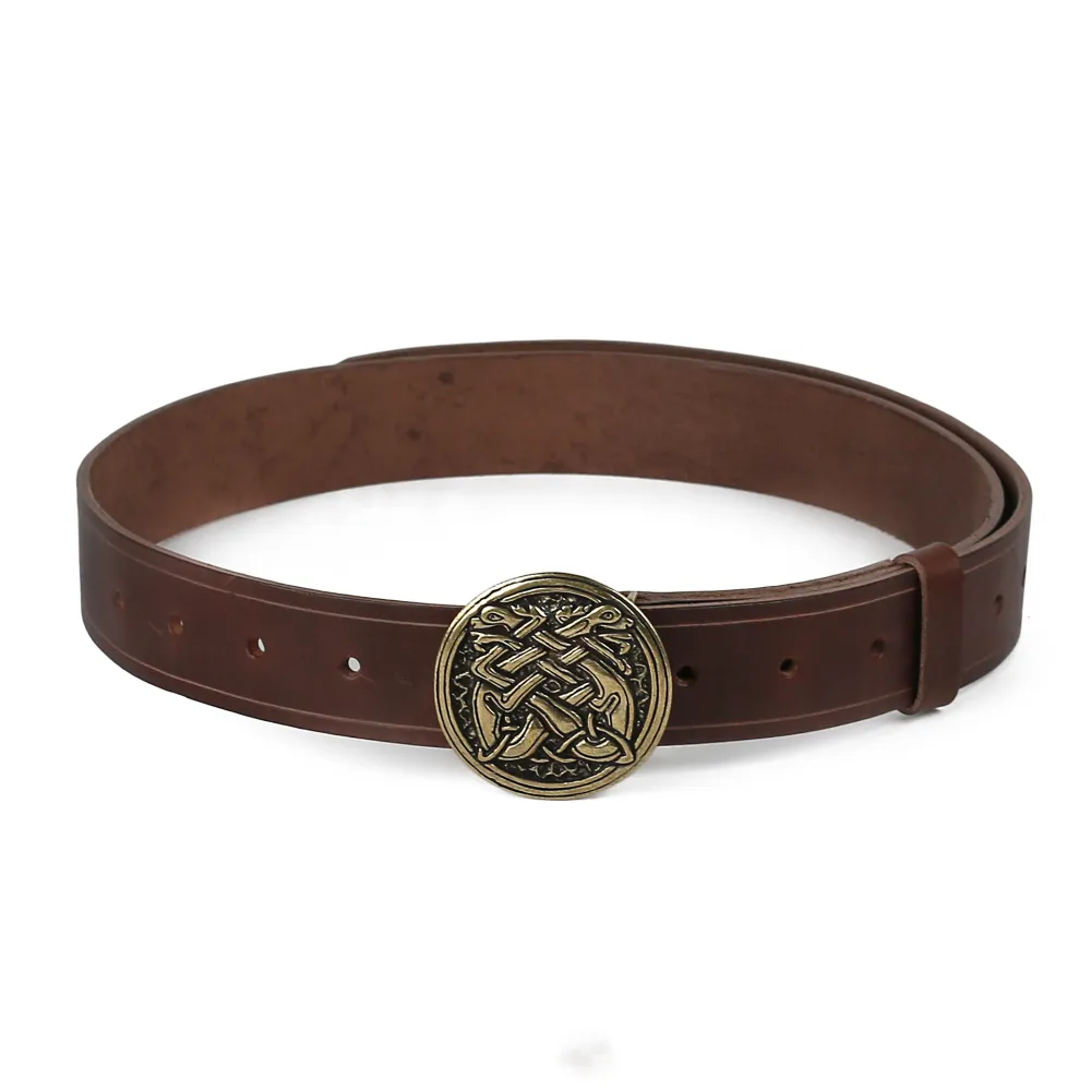Celtic Hound Leather Belt