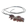 Leather Oak Leaf Pendant
