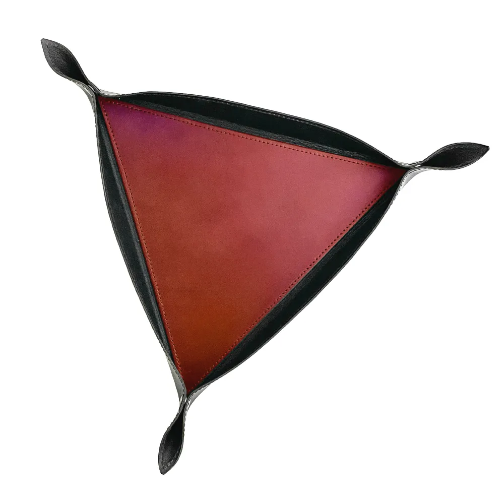 Kožený trojúhelníkový Dice Tray
