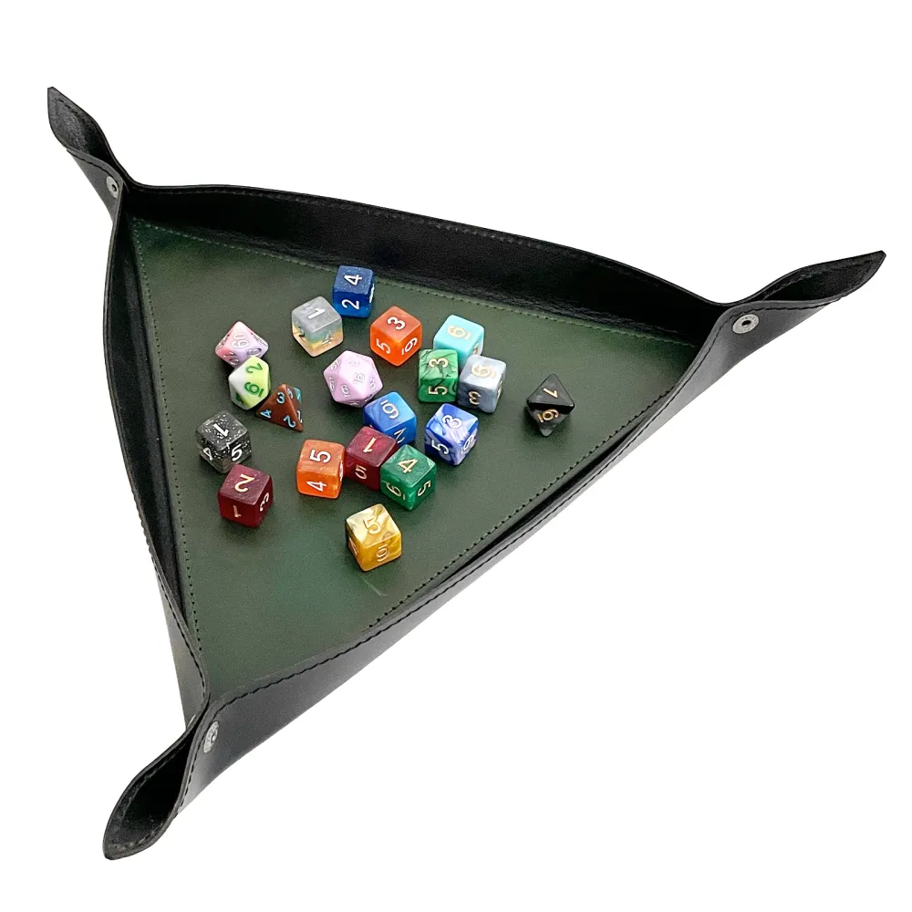 Kožený trojúhelníkový Dice Tray