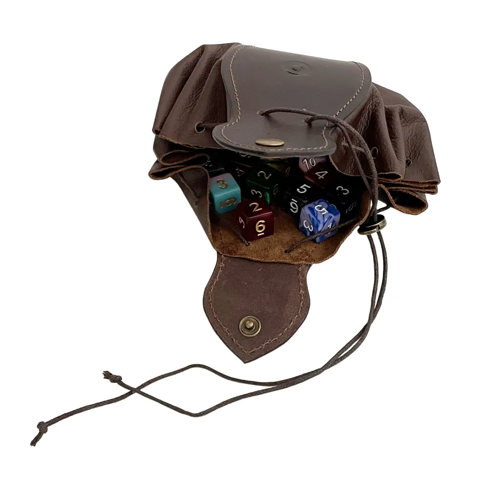 Leather Dice Pouch and Tray