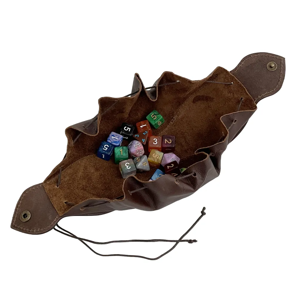 Leather Dice Pouch and Tray