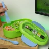 Minecraft lunch box with cutlery and spoon