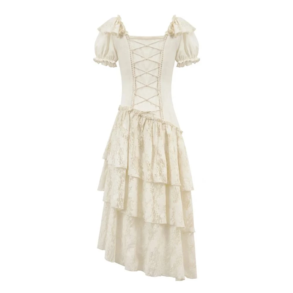 Steampunk Asymmetrical Lace Dress