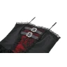 Short Gothic Lace Dress - Red & Black